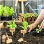GIDWRIY 40 Pièces Etiquette Plantes Jardin,Étiquettes Jardin en Bambou,Pancarte Potager Exterieur,Pancarte de Jardinage,Étiquett