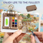 YZROHYI Mini Kit Aquarelle Voyage,Mini Palette Aquarelle Portable,Kit de Peinture avec Journal Papier Aquarelle,Palette de Carne