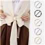 YZROHYI 10 Pièces Clip pour Tee Shirt,Anneau de Foulard pour Echarpe,Clip T Shirt,Pince à Écharpe En Métal,Boucles D'écharpe Fem