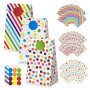 GIDWRIY Lot de 60 Pochette Cadeau Papier Couleur 9 X 5.5 X 18 cm