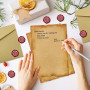 GIDWRIY 48 Pièces Papier à Lettre Et Enveloppe Vintage,Papeterie Vintage Papiera Lettre Kraft,Papier a Lettre Moderne,Stationary