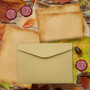GIDWRIY 48 Pièces Papier à Lettre Et Enveloppe Vintage,Papeterie Vintage Papiera Lettre Kraft,Papier a Lettre Moderne,Stationary