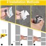 KAHEIGN 12 Pièces Accroche à Balai en Acier Inoxydable, Fixation Murale Porte à Outils Robuste Support avec Engrenage en Silicon