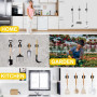 KAHEIGN 12 Pièces Accroche à Balai en Acier Inoxydable, Fixation Murale Porte à Outils Robuste Support avec Engrenage en Silicon