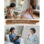 Ixydor Bonnet de Nuit en Soie 22 Momme pour Femmes, 100% Soie de Mûrier, Grand Cache Cheveux en Soie à Double Couche, Large Band