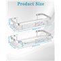 Etagère de Rangement de Douche Lot de 2 Etagere Salle de Bain Sans Percage Panier Salle Étagère Murale de