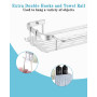 Cexovo Etagère Douche,Etagère de Rangement de Douche Lot de 2 Etagere Salle de Bain Sans Percage Panier Salle Étagère Murale de 