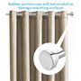 Cexovo Tringle Extensible,de 75 à 255 cm Tringle De Douche Sans Perçage Tringle À Vêtements En Acier Inoxydable Tringle Télescop
