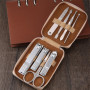 DXIA Kit Manucure, Manucure Pédicure 8 Pièce Set, Coupe Ongle Professionnel Coupe Cuticule Acier Inoxydable, Professionnel en Vo
