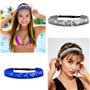 SamHeng 4 Pièces Bandeaux à Paillettes, Brillant Réglable Élastique Bandeau de Sport Antidérapant Bande de Cheveux de Danse Mode
