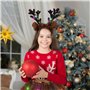 JIASHA Costume Renne de Noel,Deguisement Renne Enfant,Deguisement Noel Fille,Déguisement Cerf de Noel,Costume de Renne Lumineux,