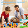 Jeu de Tic Tac Toe,2 Joueurs Jeux de Société Tic Tac Toe Big Eat Small Game Parents Enfants Interaction Jeux Jeux de Plateau Cla