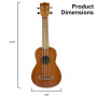 Kala Learn To Play Ukulele Soprano Starter Kit includes Online Lessons, Tote Bag, App & Book Bundle with a Kala Tuner and Lumint