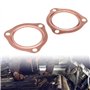 Joint de Bride d'Échappement,Fydun 2pcs 2.5inch d'en-Tête de Cuivre Joints d'Étanchéité de Collecteur d'Échappement pour SBC BBC