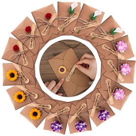 VEGCOO Lot de 15 cartes postales de vœux rétro en papier kraft