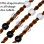 VEGCOO 240 Pcs Perles de Tressage de Cheveux, 2pcs en Plastique Crochet, 3 Couleurs Dreadlock Cheveux Tresse Africaine Perles Cl