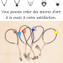 VEGCOO Cordon en Cuir Véritable de 10m de Long et 2 mm Couleur Noir et Naturel 5 m, et 150 Pcs de Fermoirs Colliers pour la Conf