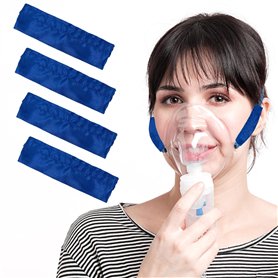 Lot de 4 housses de ceinture CPAP - Coussinets de confort CPAP - Coussinets faciaux CPAP - Pour masque d'apnée du sommeil - Sang