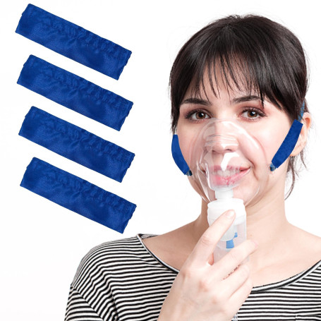 Lot de 4 housses de ceinture CPAP - Coussinets de confort CPAP - Coussinets faciaux CPAP - Pour masque d'apnée du sommeil - Sang