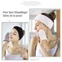 VEGCOO Lot de 6 Bandeau Maquillage Cheveux, Gant Démaquillant lavable Microfibre, Lavable Bandeau Serre-Tête Scratch Noir Pour S