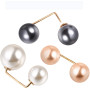 Double Tête Broches en Fausse Perle