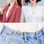 Broche Perle Simulée de la Mode,6 Pièces Épingle à Châle de Pull, Double Tête Broches en Fausse Perle,Epingles de Sûreté pour le