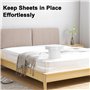 KQLHLHDYZ Lot de 4 supports de drap de lit avec bandes de verrouillage, clips antidérapants et amovibles, pour toutes les taille