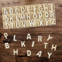 130 Pièces Lettres de Majuscules en Bois, Mini Lettre en Bois, Lettres majuscules en Bois Alphabet A à Z pour Les écoles, Famill