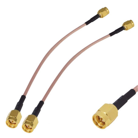 BOOBRIE Adaptateur d'Antenne WiFi Câble SMA Connecteur Coaxial SMA Mâle à SMA Mâle Câble Coaxial RG316 pour Câble d'Antenne Coax