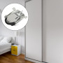 2 pièces Roulette Porte Coulissante placard, pour porte de garde-robe,rouleaux,armoire Runners Guides,guides avec tampon amortis