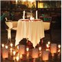 Lot de 20 Sac à Bougies Sacs en Papier pour Bougies Ignifuge Réutilisables Lanterne Papier Blanc pour Mariage, Jardin, Anniversa