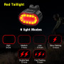 Oderra Lumiere Velo, Lampe Velo LED Puissantes Rechargeable USB, Forte Autonomie de La Batterie avec Modes Clignotement ou Fixe 