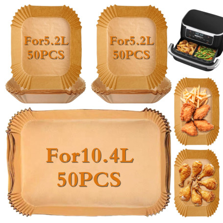 Jomdjmskes 150 Pcs Papier Cuisson Air Fryer