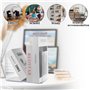 Gsakskdsap 4 Pcs Serre Livre Transparent, 10x10x13 cm Serre-Livres en Acrylique avec Autocollants Antidérapants, Organisateur Ét