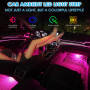 Fsaklaskdy 4 Pièces Voiture Interieur, Lumières d'Ambiance Voiture, Éclairage Intérieur de Voiture, Bande Lumineuse de Musique p