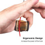 Anneau de pouce de tir à l'arc, languettes de tir à l'arc, anneau de protection du pouce en cuir synthétique avec tôle de laiton