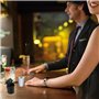 HXHWKEN Verres à Shot en Acier Inoxydable Portable Empilable Schnaps Gobelet Mini Metal Gobelets avec étui en cuir pour Voyage E