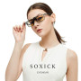 2 PCS Verres Polarisés + 1 PCS Vision Nocturne à Clipser Unisexe Lunettes de Soleil Polarisante Rectangl