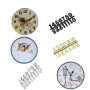 Kit de Chiffres d'Horloge,6 Pcs Noir Argent Or DIY Chiffres d'horloge Umérique pour la décoration d'art à la Maison Pièces de Re