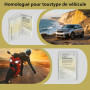 kinoco Pochette Carte Grise Lot de 3 Étui Transparent Carte Grise et Assurance - Pochette Protectrice Anti-Rayures pour Document