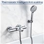 SINKTORY Mitigeur Baignoire Thermostatique, Mitigeur Thermostatique Bain Douche en laiton, avec bouton de sécurité à 38℃, Robine