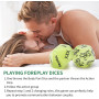 KaMieeg Multifonctionnel Confortable Et Lisse 5pcs Vert Glow-in-The-Dark Jeu Sport Dé avec Motif De Gravure Claire-K3.
