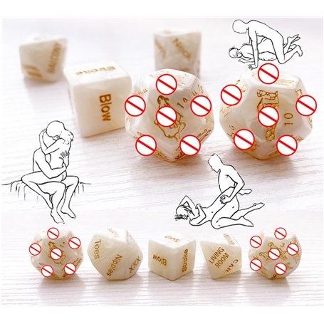 KaMieeg [5 Pcs] Dés Blancs