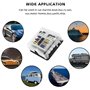 GIDREN 6 Voies Boîte Fusibles 12V, Porte Fusible Blocs Fusible Lame avec 16 Fusibles 6 Voyants LED Couvercle de Protection pour 