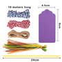 Étiquettes de cadeaux LATERN avec trou 200 Pcs 20 couleurs, étiquettes suspendues en papier Kraft signer avec une corde de 4 rou