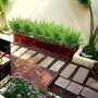 BITEFU 6 Pcs Plante Artificielle,Fausse Plante Verte Boston Fougère Artificielle Plante pour Brise Vue Balcon Plante Artificiell