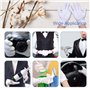 cersaty® 12 paires (24 gants) Gants en Coton Blanc,Gant Tissu Lavable élastiques Gants de Travail, pour Mains Sèches et L'eczéma