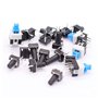 180Pcs Tactile Bouton-Poussoir Bouton Poussoir Tactiles Kit D'assortiment D'interrupteurs, Bouton-Poussoir Momentanés à 4 Broche