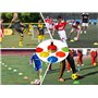 Lot de 25 Plots De Marquage pour Football Cône,5 Marquages de Couleur, Cône d'Entraînement de Sécurité Adapté pour Les Enfants, 