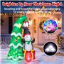 Arbre de Noël Gonflable 7FT avec LED Intégrée - Sapin Coloré pour Intérieur et Extérieur - Décoration Noël Blow Up Yard